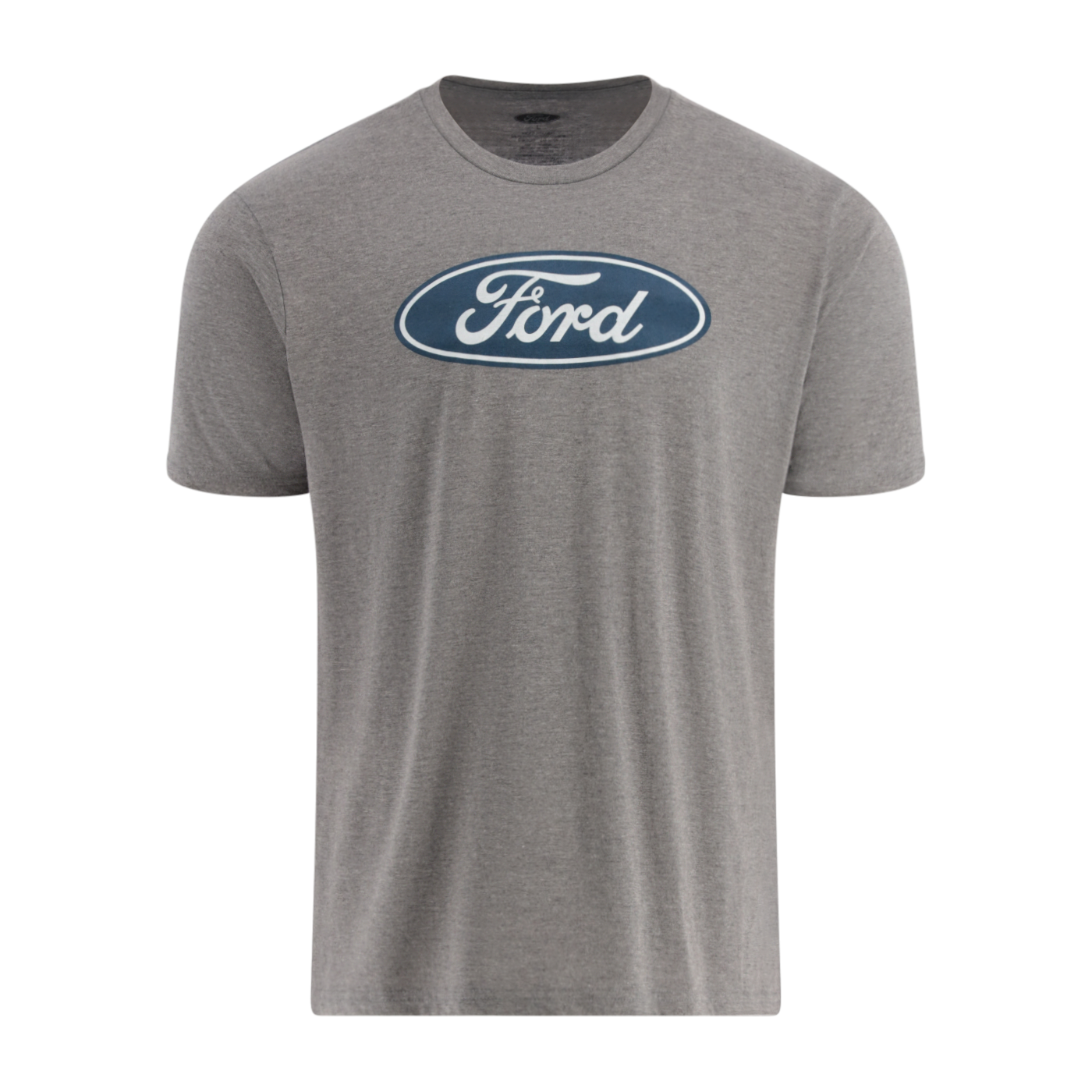 Gray t-shirt with Ford logo on a white background